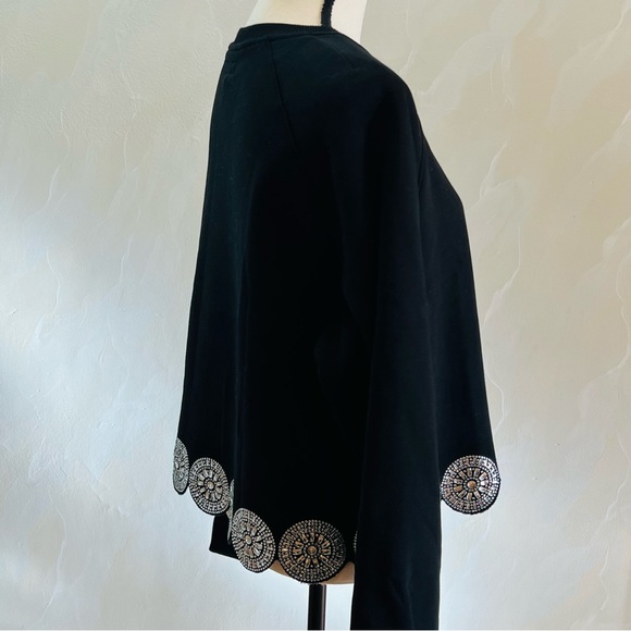 Canapé Embellished Fleece Sweatshirt NWT - Picture 4 of 7